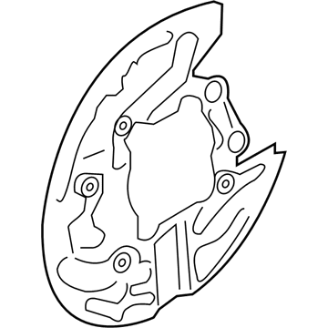 Ford Police Interceptor Utility Brake Backing Plate - L1MZ-2C028-B