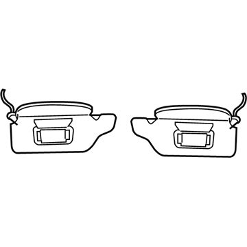 2005 Mercury Monterey Sun Visor - 5F2Z-1704104-AAD