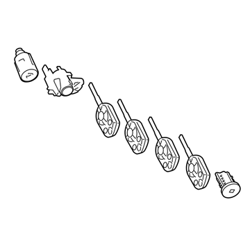 DT1Z-6122050-S Ford Complete Vehicle Lockset Illustration 1 of 1