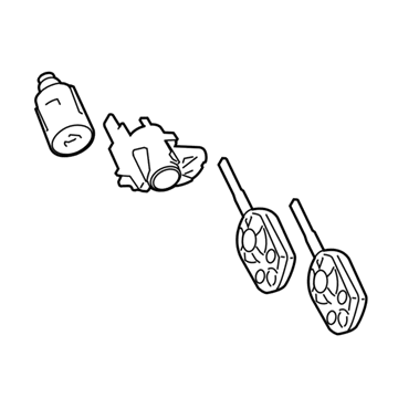 DT1Z-6122050-H Ford Complete Vehicle Lockset Illustration 1 of 1