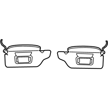2005 Mercury Monterey Sun Visor - 5F2Z-1704104-CAA