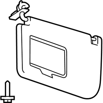 HC3Z-2504104-KA Ford Sun Visor Assembly Illustration 1 of 1