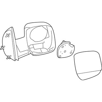 Ford E-350/E-350 Super Duty Car Mirror - 7C2Z-17682-AA
