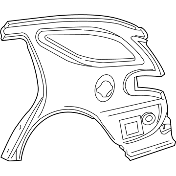 YF1Z-7427841-AA Ford Panel Body Side Rear Illustration 1 of 1