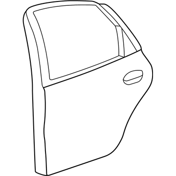 2F4Z-5424631-AA Ford Rear Door Assembly Less Hinges Illustration 1 of 1