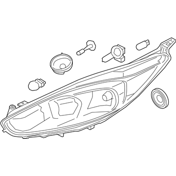 Ford Fiesta Headlight - D2BZ-13008-G
