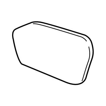 Ford MB5Z-17K707-A GLASS ASY - REAR VIEW OUTER MI