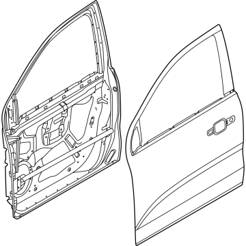 N1WZ-2620124-D Ford Front Door Assembly Illustration 1 of 1