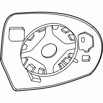 R2TZ-17K707-D Ford Rear View Outer Mirror Glass Assembly Illustration 1 of 1