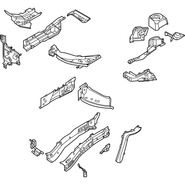 PZ1Z-16055-F Ford Front Fender Apron Assembly Illustration 1 of 1