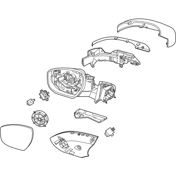 SL7Z-17682-AA Ford Mirror Assembly Rear View Outer Illustration 1 of 1