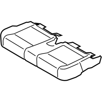 LK4Z-9963805-BC Ford Rear Seat Cushion Cover Assembly Illustration 1 of 1