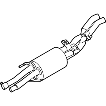 ML3Z-5230-P Ford Rear Muffler And Pipe Assembly Illustration 1 of 1
