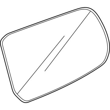 N1WZ-17K707-J Ford Rear View Outer Mirror Glass Assembly Illustration 1 of 1