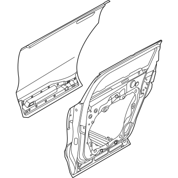 R2TZ-5824630-B Ford Rear Door Assembly Illustration 1 of 1