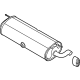Ford PZ1Z-5A289-H Rear Muffler Assembly